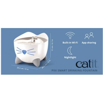 Catit Water Drinking Fountain Pixi Stainless Steel 2L